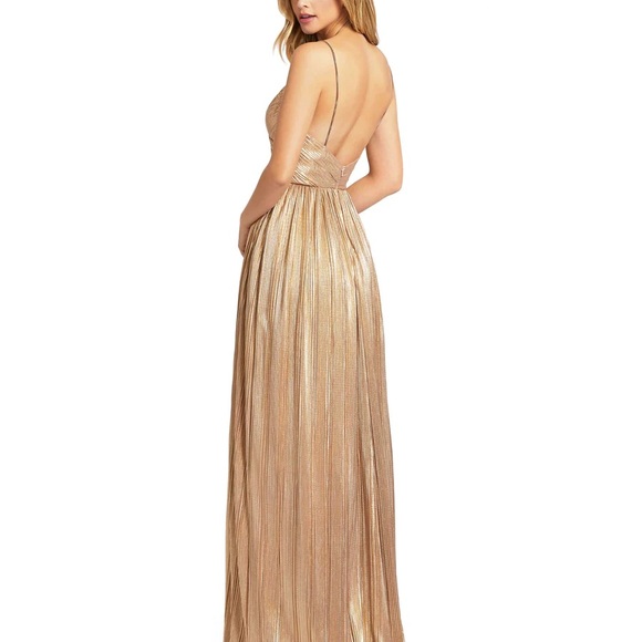 Mac Duggal Size 8 Style #26275 METALLIC RUCHED A LINE GOWN - Picture 2 of 7